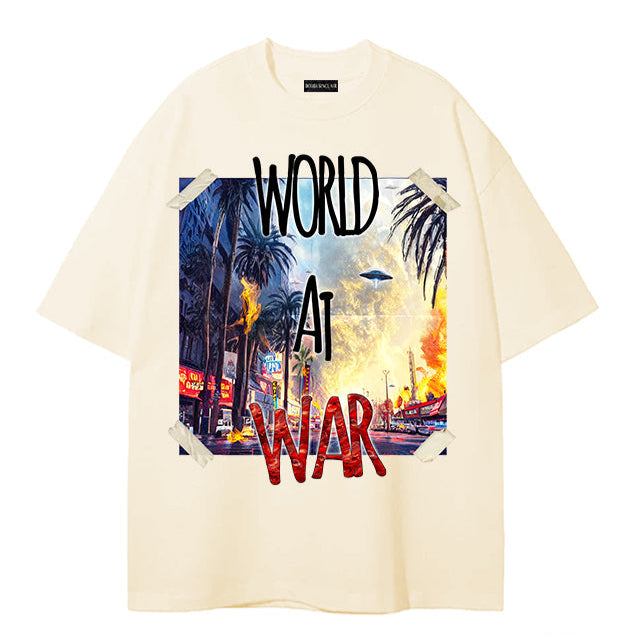 WORLD AT WAR LOS ANGELES T-Shirt - Beige